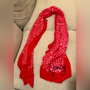 Red and pink Heart scarf